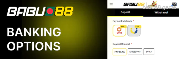 Babu88 Mobile Banking Metods